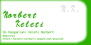 norbert keleti business card